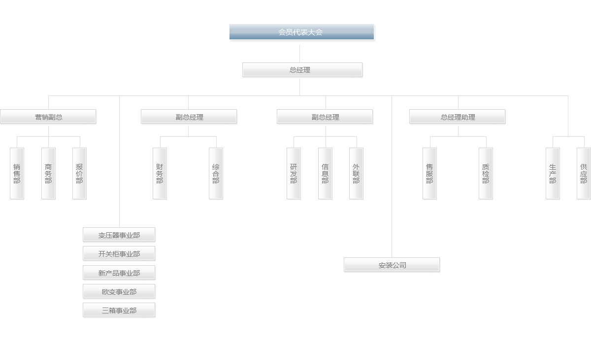 沈阳合乐HL8电气设备有限公司企业组织架构